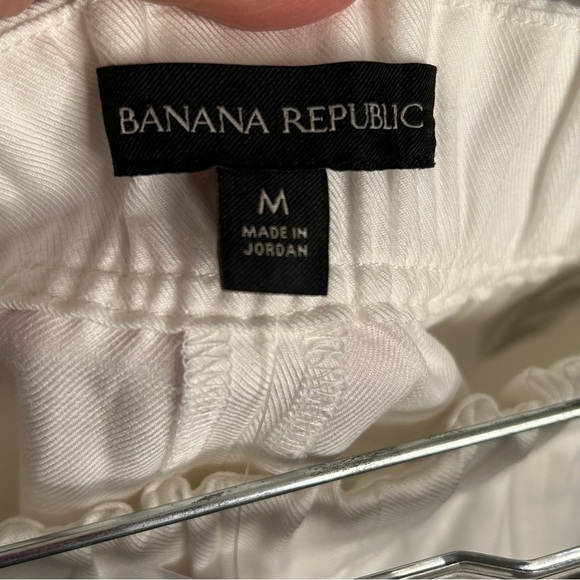 NWT Banana Republic White Relaxed Cropped Pants w/Pockets Sz M - Picture 10 of 12
